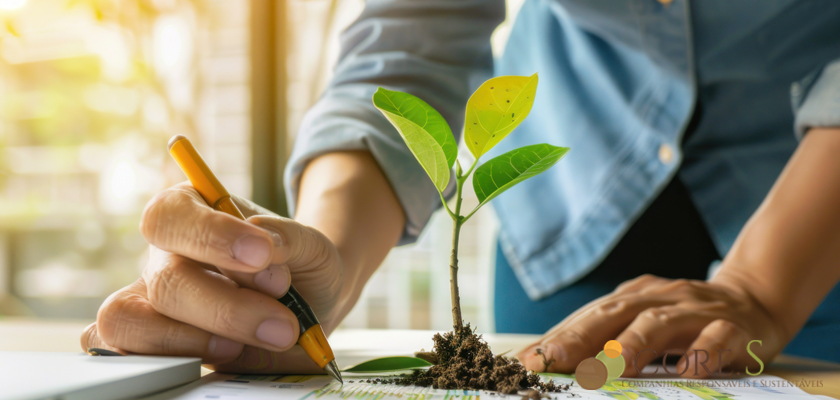 Matriz de materialidade ESG com análise de impacto e relevância